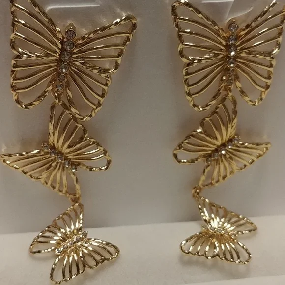 NWT Baublebar Butterfly Earrings - Picture 3 of 4